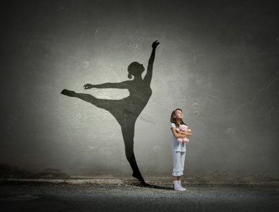 girl with ballerina shadow